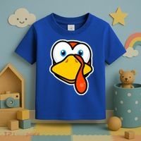 Cute Turkey Face Thanksgiving Costume Gift Toddler T-Shirt thumb 3