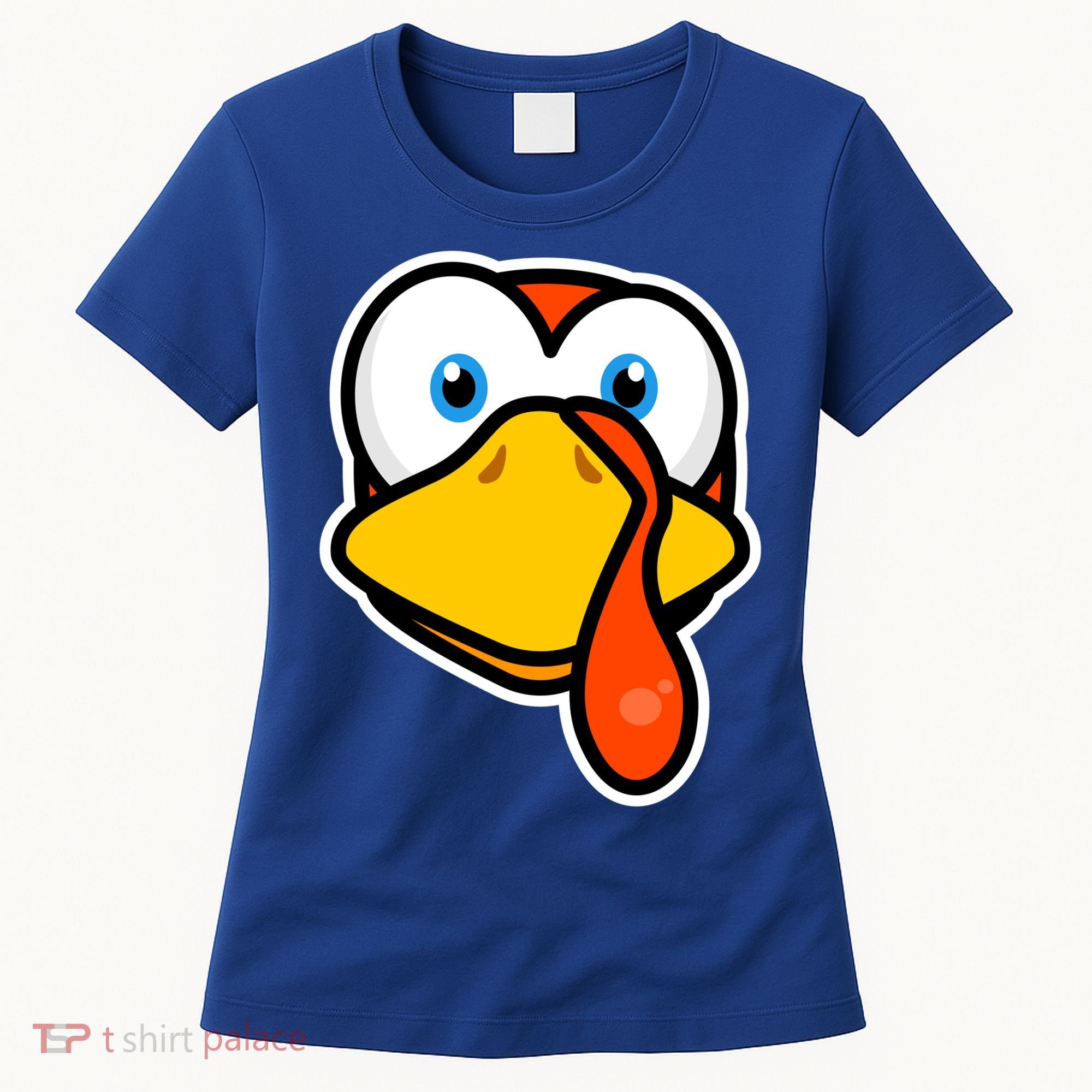 Cute Turkey Face Thanksgiving Costume Gift Women's T-Shirt