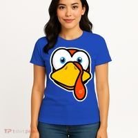 Cute Turkey Face Thanksgiving Costume Gift Women's T-Shirt thumb 4