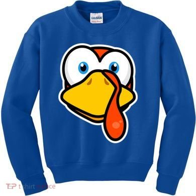 Cute Turkey Face Thanksgiving Costume Gift Kids Sweatshirt