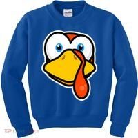 Cute Turkey Face Thanksgiving Costume Gift Kids Sweatshirt thumb 0