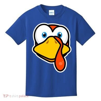 Cute Turkey Face Thanksgiving Costume Gift Kids T-Shirt