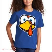 Cute Turkey Face Thanksgiving Costume Gift Kids T-Shirt thumb 2