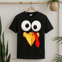 Cute Turkey Face Thanksgiving Matching Family T-Shirt thumb 2