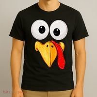 Cute Turkey Face Thanksgiving Matching Family T-Shirt thumb 3