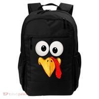 Cute Turkey Face Thanksgiving Matching Family Backpack thumb 0