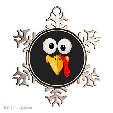 Cute Turkey Face Thanksgiving Matching Family Ornament