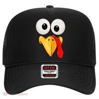 Cute Turkey Face Thanksgiving Matching Family Hat thumb 0