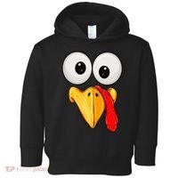 Cute Turkey Face Thanksgiving Matching Family Toddler Hoodie thumb 0