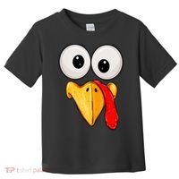 Cute Turkey Face Thanksgiving Matching Family Toddler T-Shirt thumb 0