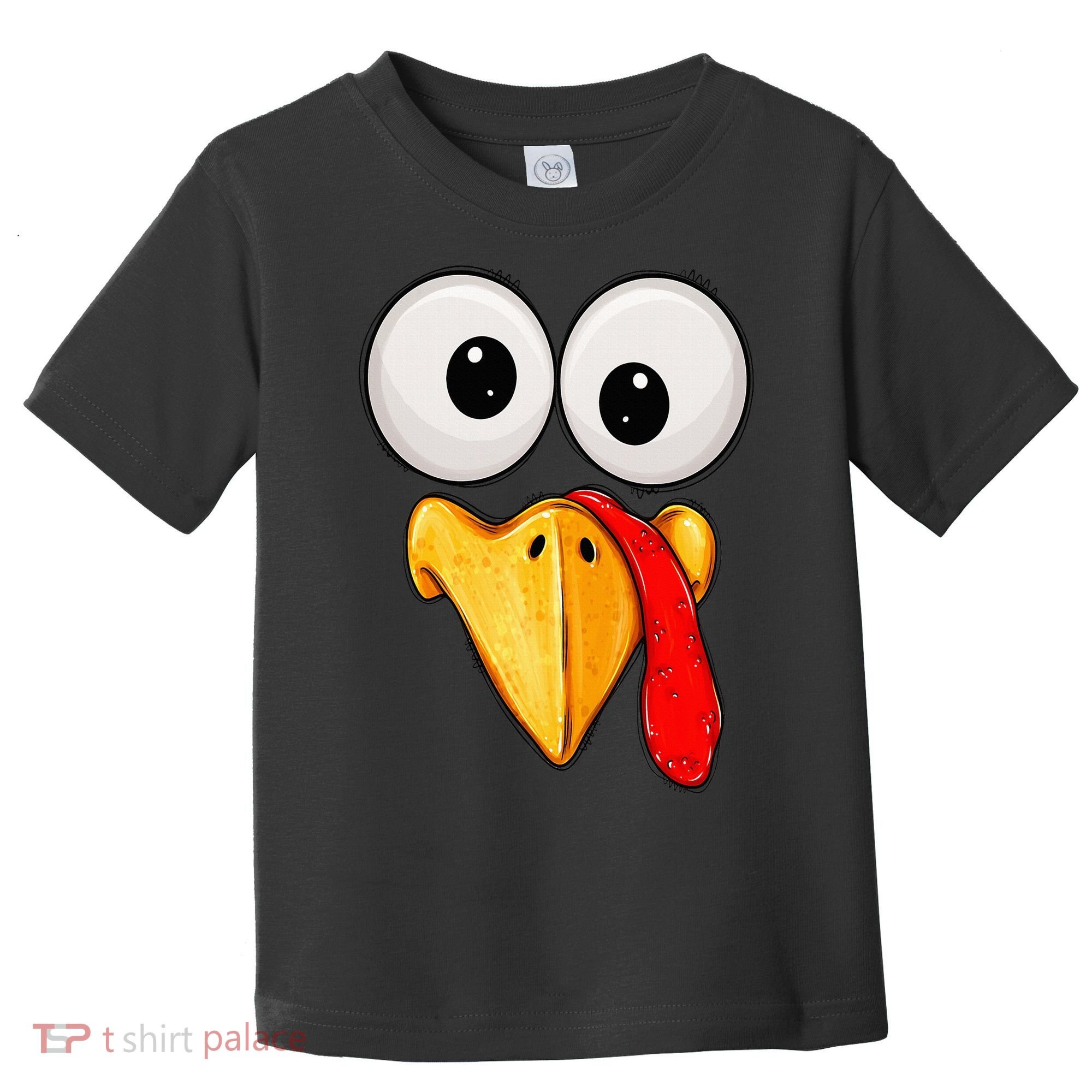 Cute Turkey Face Thanksgiving Matching Family Toddler T-Shirt