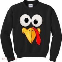 Cute Turkey Face Thanksgiving Matching Family Kids Sweatshirt thumb 0