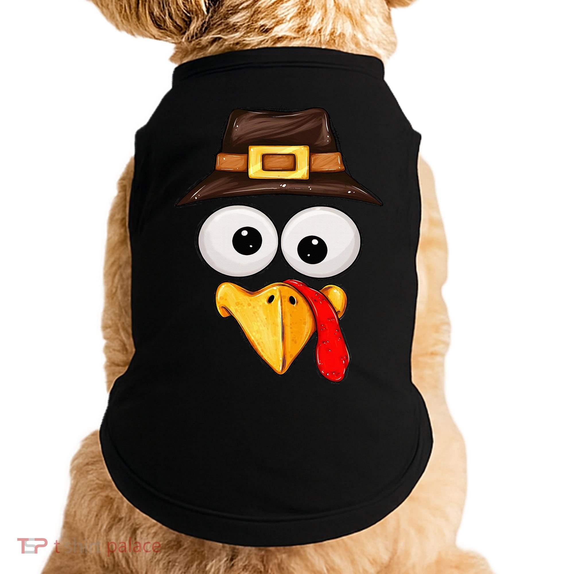 Cute Turkey Face Glasses Thanksgiving Family Doggie Tank