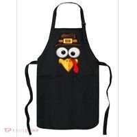 Cute Turkey Face Glasses Thanksgiving Family Apron thumb 0