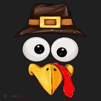 Cute Turkey Face Glasses Thanksgiving Family Beanie thumb 2