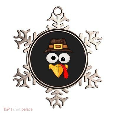 Cute Turkey Face Glasses Thanksgiving Family Ornament