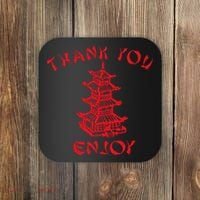 Chinese Takeaway Food Thank You Enjoy Coaster thumb 0