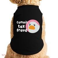 Commit Tax Fraud Funny Birthday Sarcastic Gift For Women Doggie Tank thumb 0