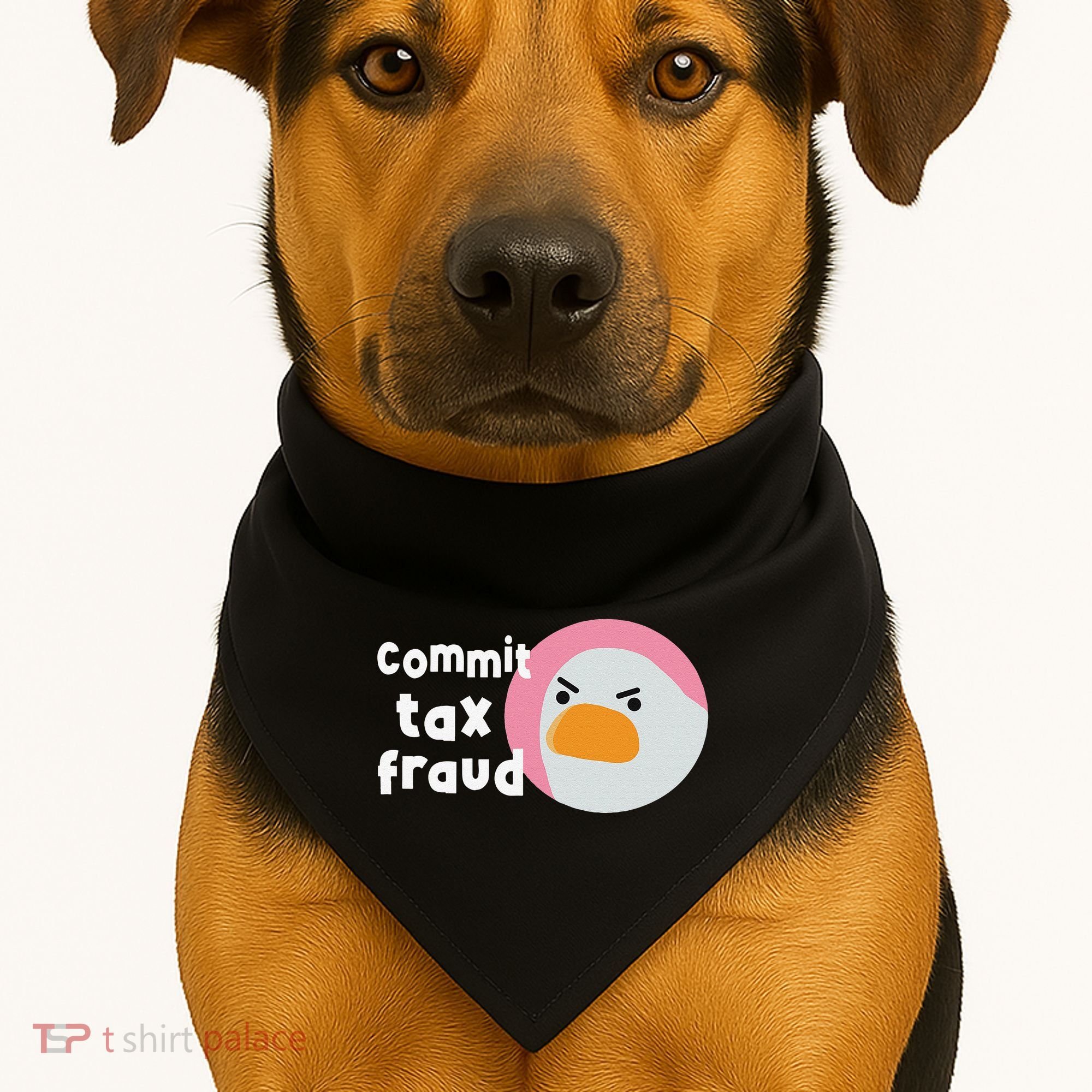 Commit Tax Fraud Funny Birthday Sarcastic Gift For Women USA-Made Doggie Bandana