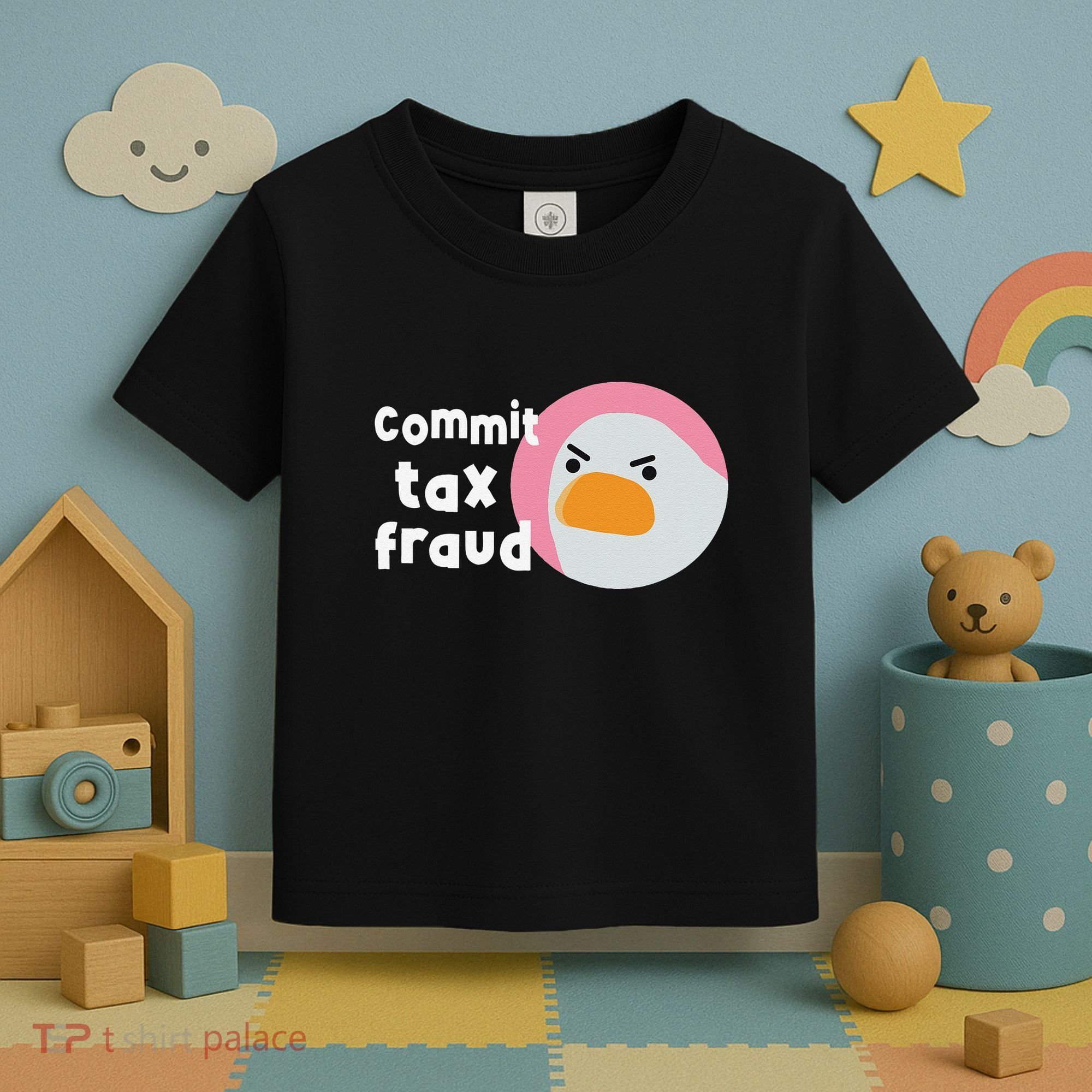 Commit Tax Fraud Funny Birthday Sarcastic Gift For Women Toddler T-Shirt