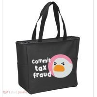 Commit Tax Fraud Funny Birthday Sarcastic Gift For Women Tote Bag thumb 2
