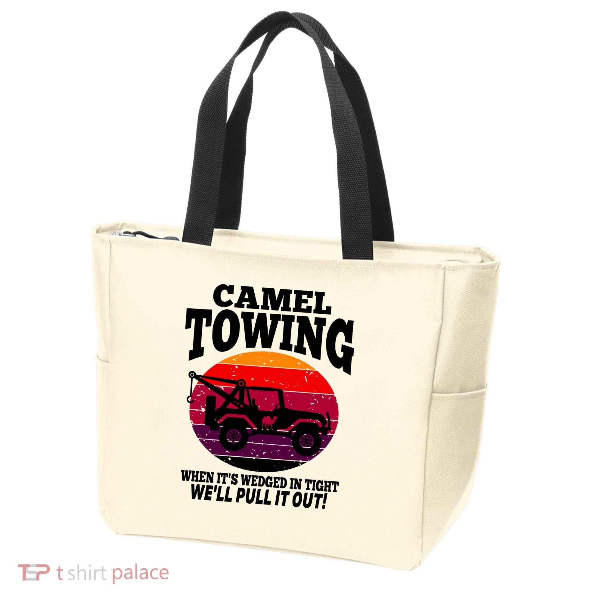 Camel Towing Gift Funny Retro Camel Towing Funny Halloween Gift Tote Bag
