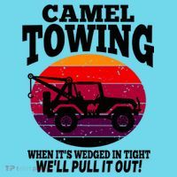 Camel Towing Gift Funny Retro Camel Towing Funny Halloween Gift Long Sleeve Shirt thumb 2