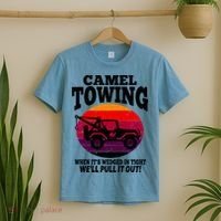 Camel Towing Gift Funny Retro Camel Towing Funny Halloween Gift T-Shirt thumb 2