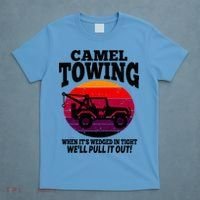 Camel Towing Gift Funny Retro Camel Towing Funny Halloween Gift T-Shirt thumb 4