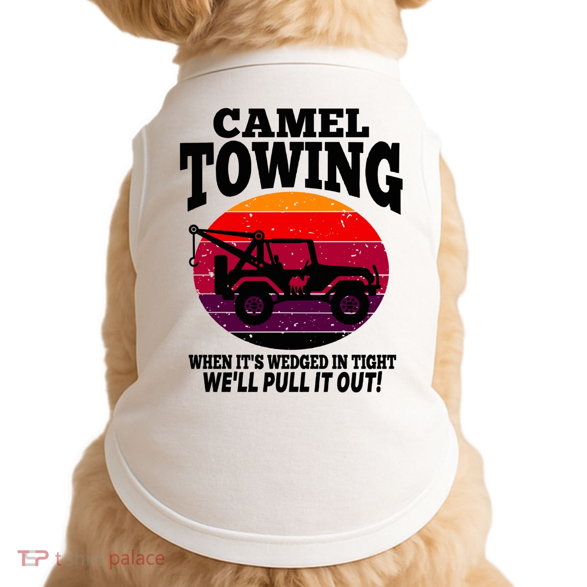 Camel Towing Gift Funny Retro Camel Towing Funny Halloween Gift Doggie Tank