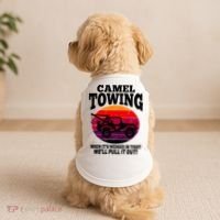 Camel Towing Gift Funny Retro Camel Towing Funny Halloween Gift Doggie Tank thumb 2