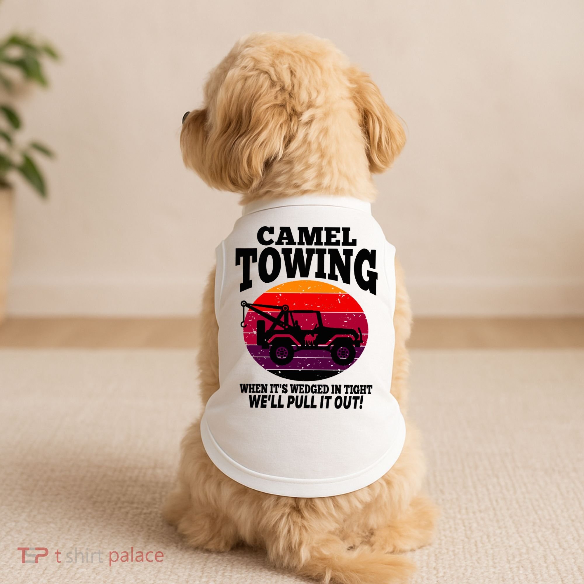 Camel Towing Gift Funny Retro Camel Towing Funny Halloween Gift Doggie Tank