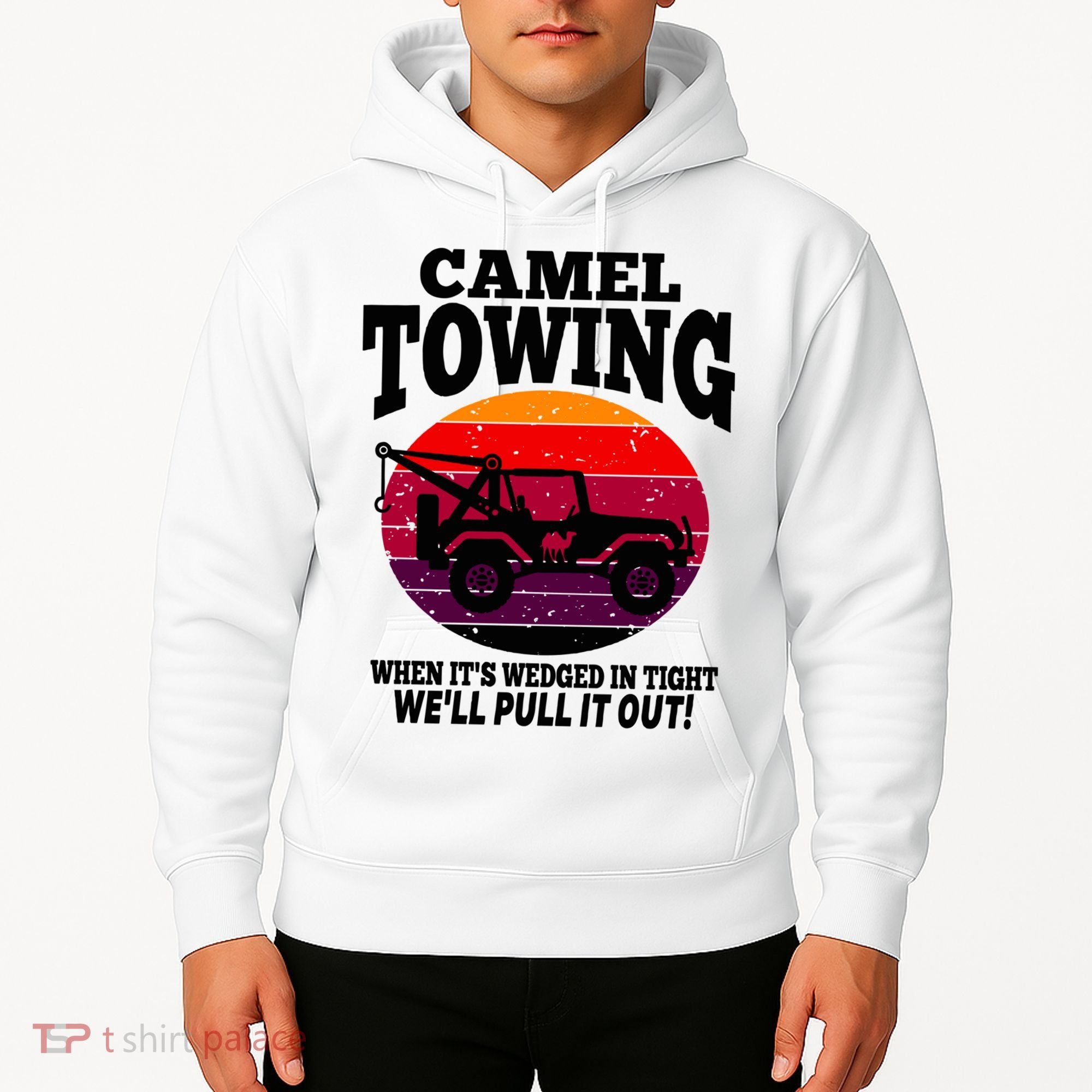 Camel Towing Gift Funny Retro Camel Towing Funny Halloween Gift Hoodie