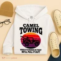Camel Towing Gift Funny Retro Camel Towing Funny Halloween Gift Hoodie thumb 4