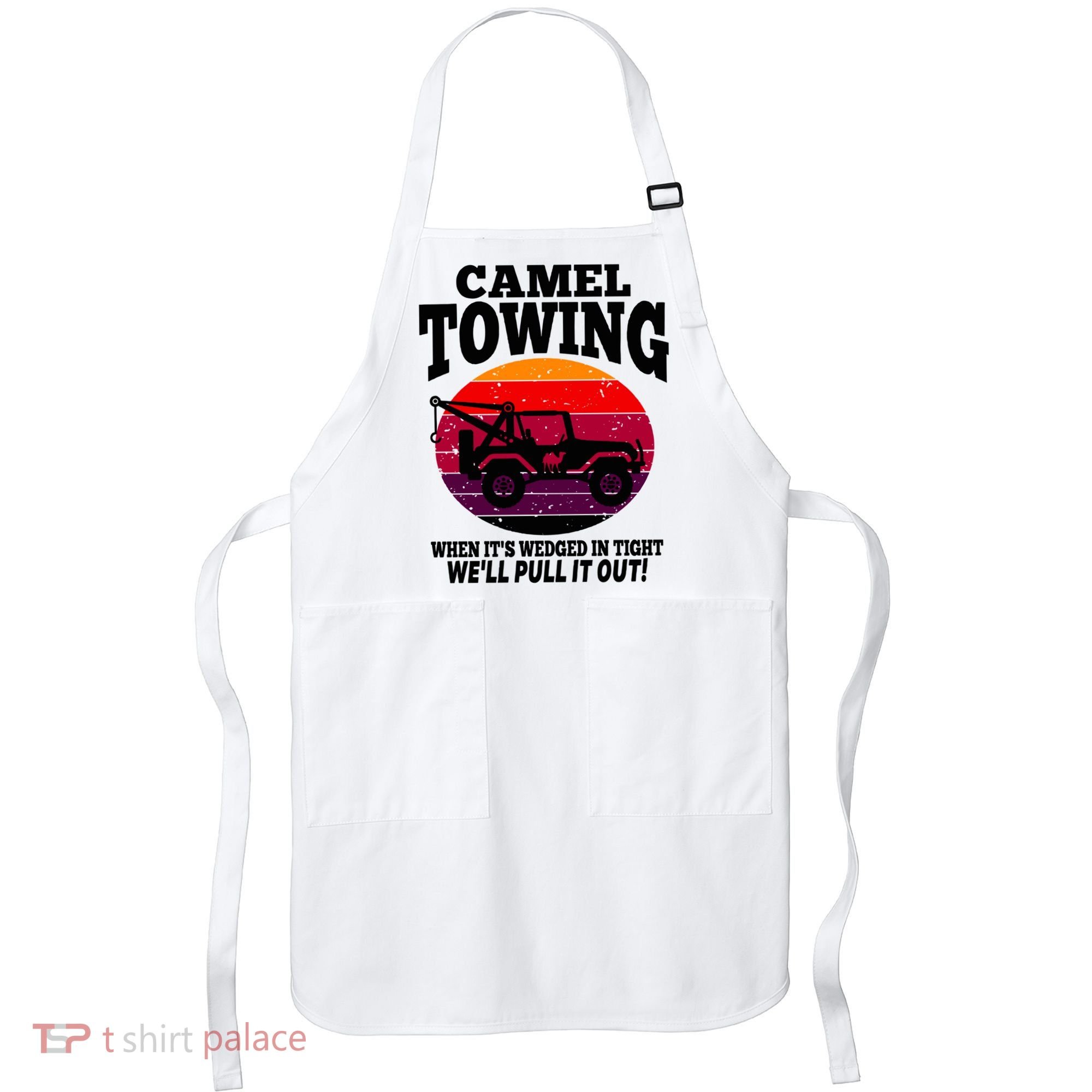 Camel Towing Gift Funny Retro Camel Towing Funny Halloween Gift Apron