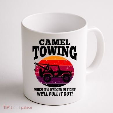 Camel Towing Gift Funny Retro Camel Towing Funny Halloween Gift Coffee Mug back