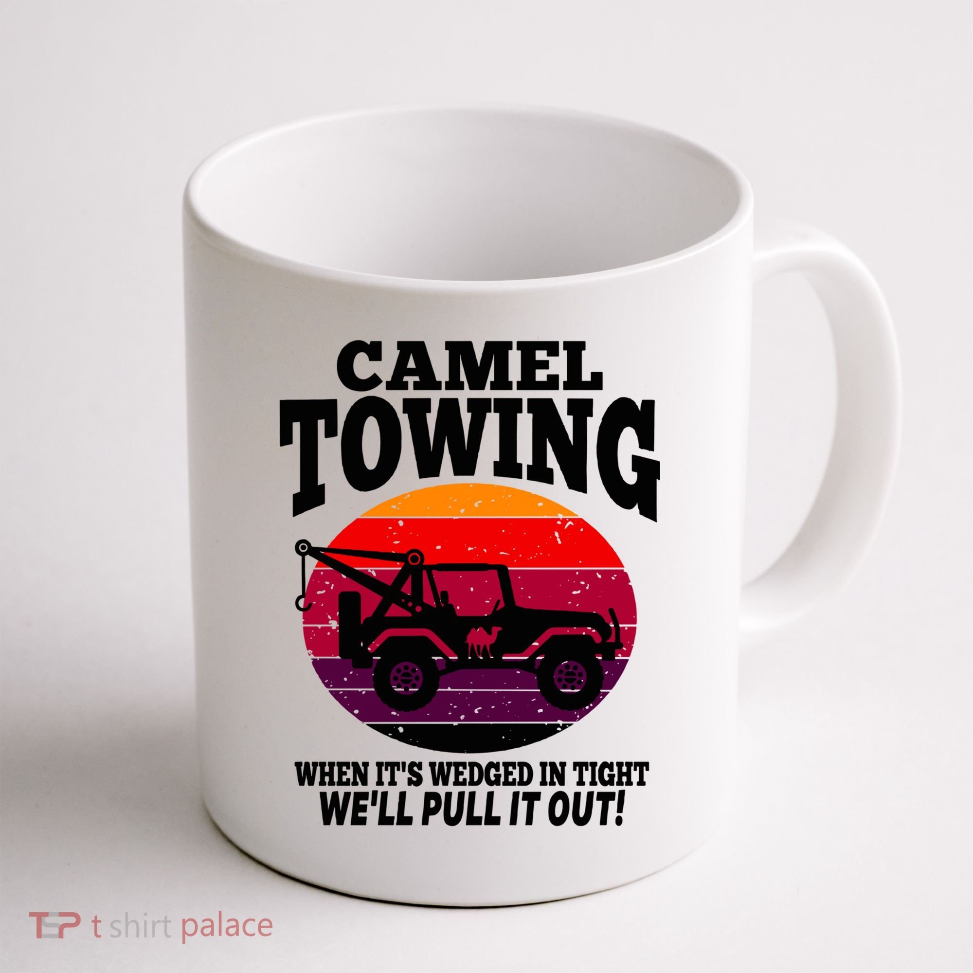 Camel Towing Gift Funny Retro Camel Towing Funny Halloween Gift Coffee Mug