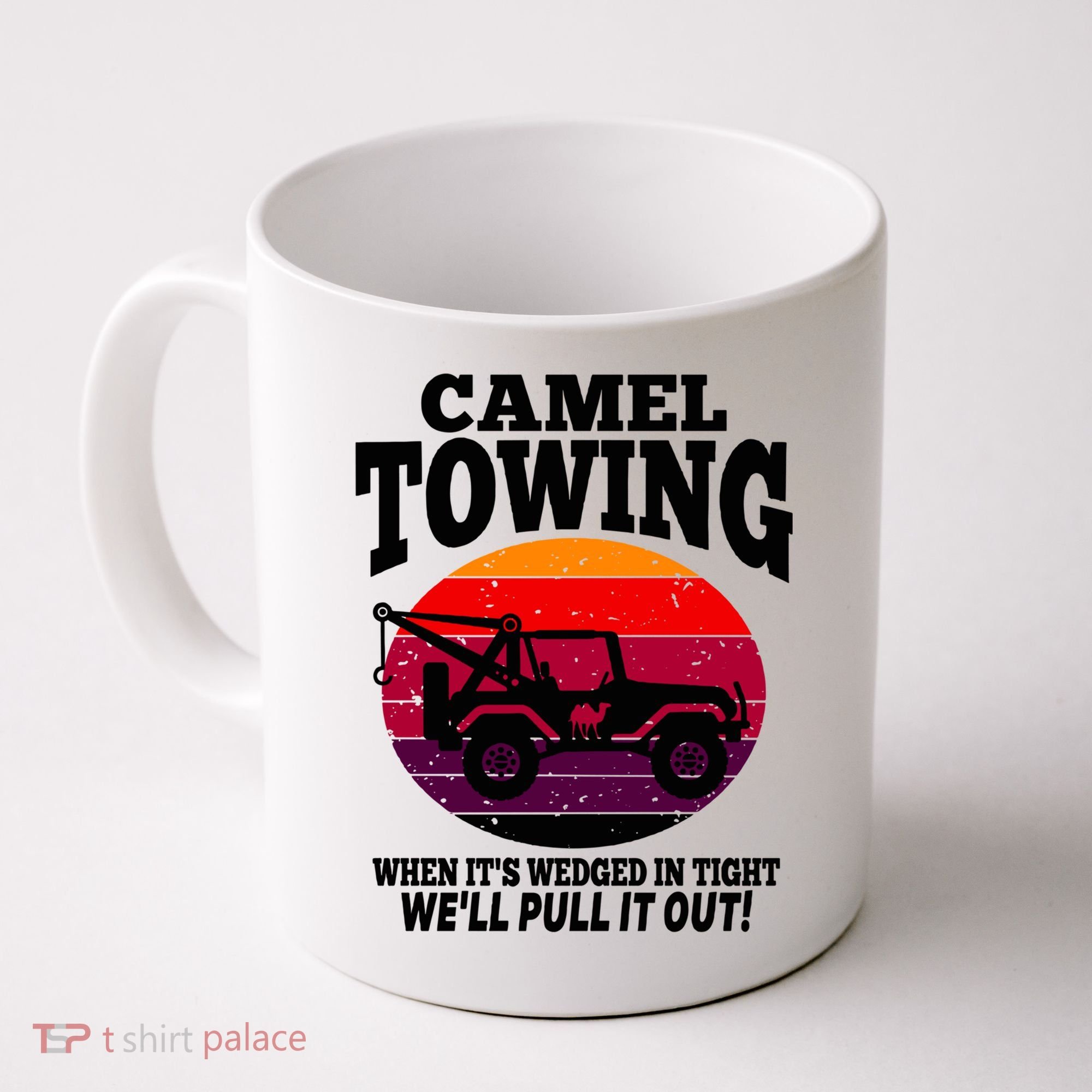 Camel Towing Gift Funny Retro Camel Towing Funny Halloween Gift Coffee Mug
