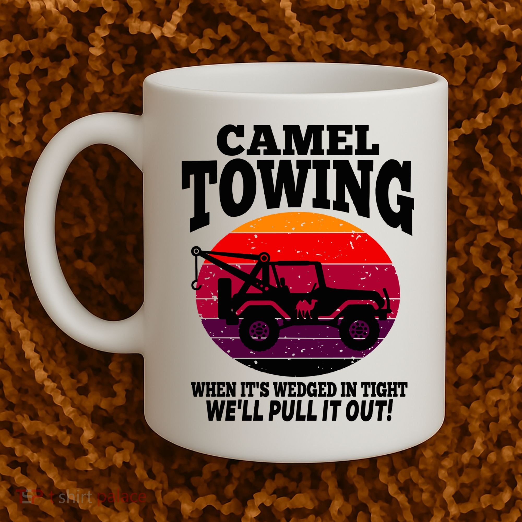 Camel Towing Gift Funny Retro Camel Towing Funny Halloween Gift Coffee Mug