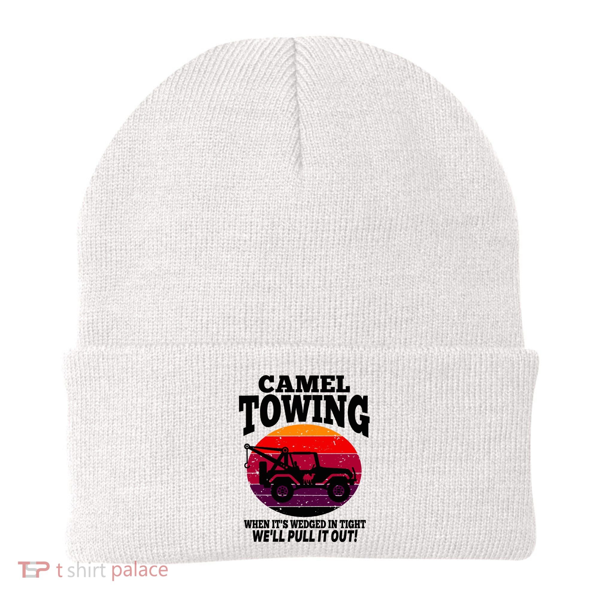 Camel Towing Gift Funny Retro Camel Towing Funny Halloween Gift Beanie