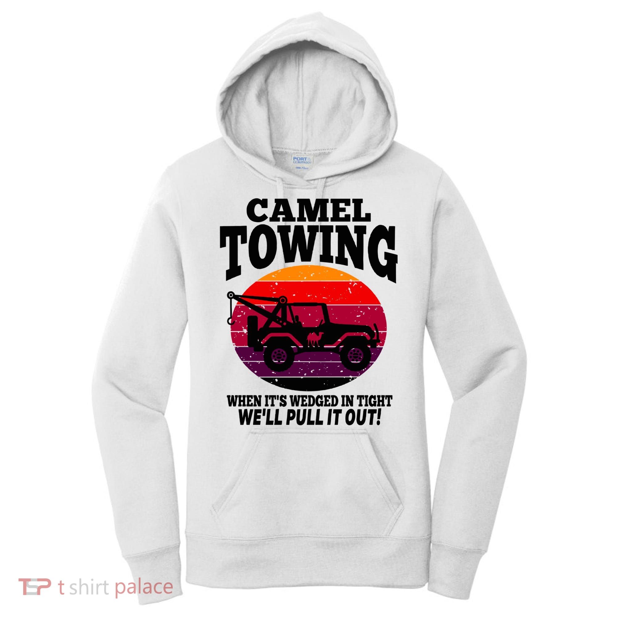 Camel Towing Gift Funny Retro Camel Towing Funny Halloween Gift Women's Hoodie