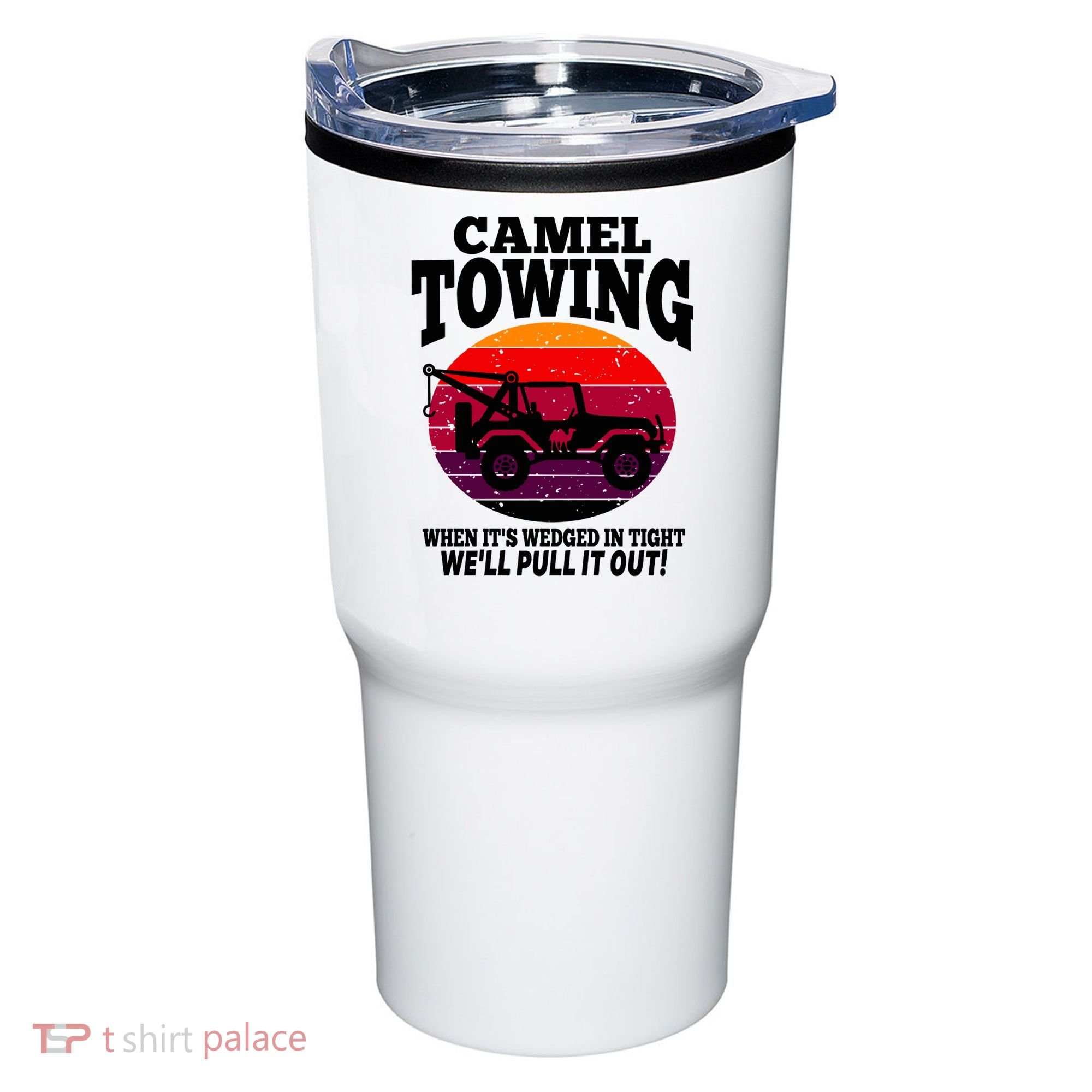 Camel Towing Gift Funny Retro Camel Towing Funny Halloween Gift Tumbler