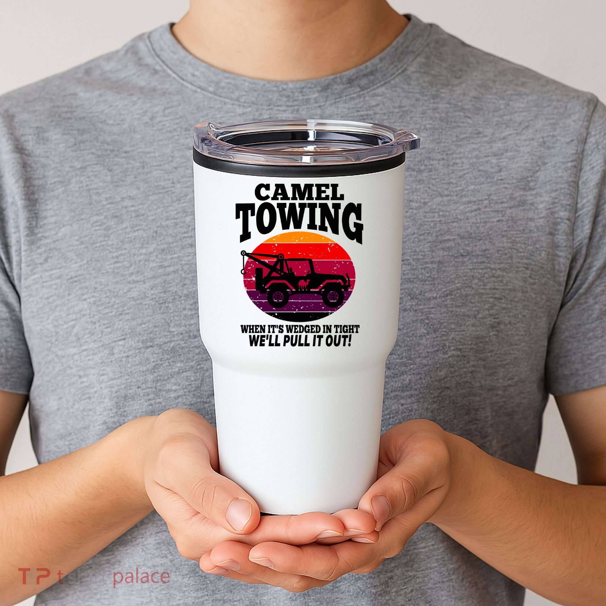 Camel Towing Gift Funny Retro Camel Towing Funny Halloween Gift Tumbler
