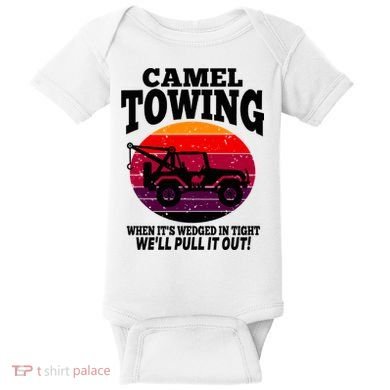 Camel Towing Gift Funny Retro Camel Towing Funny Halloween Gift Baby Bodysuit