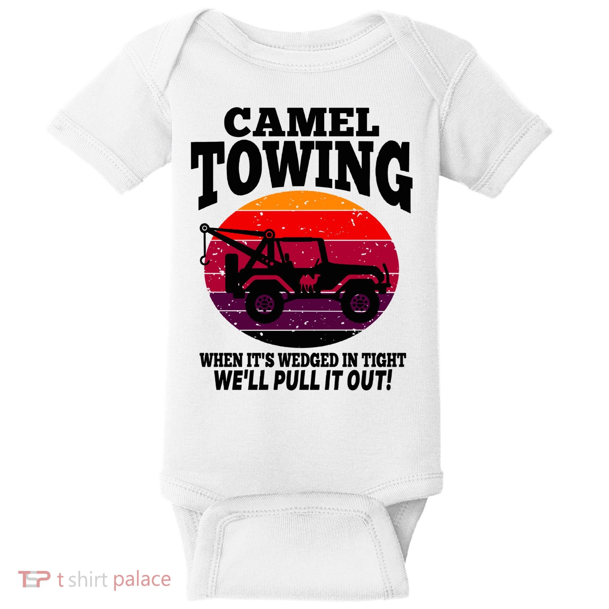 Camel Towing Gift Funny Retro Camel Towing Funny Halloween Gift Baby Bodysuit