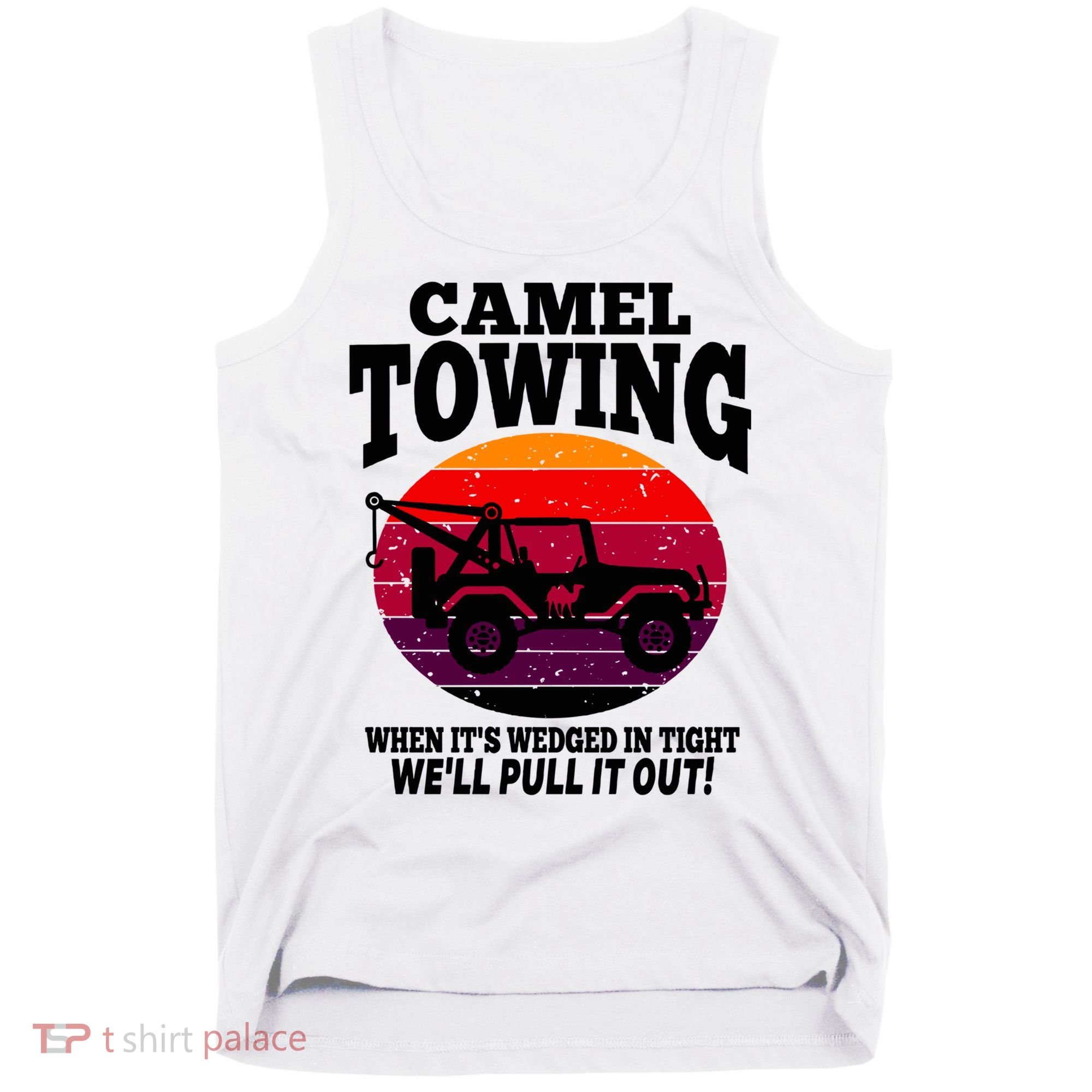 Camel Towing Gift Funny Retro Camel Towing Funny Halloween Gift Tank Top