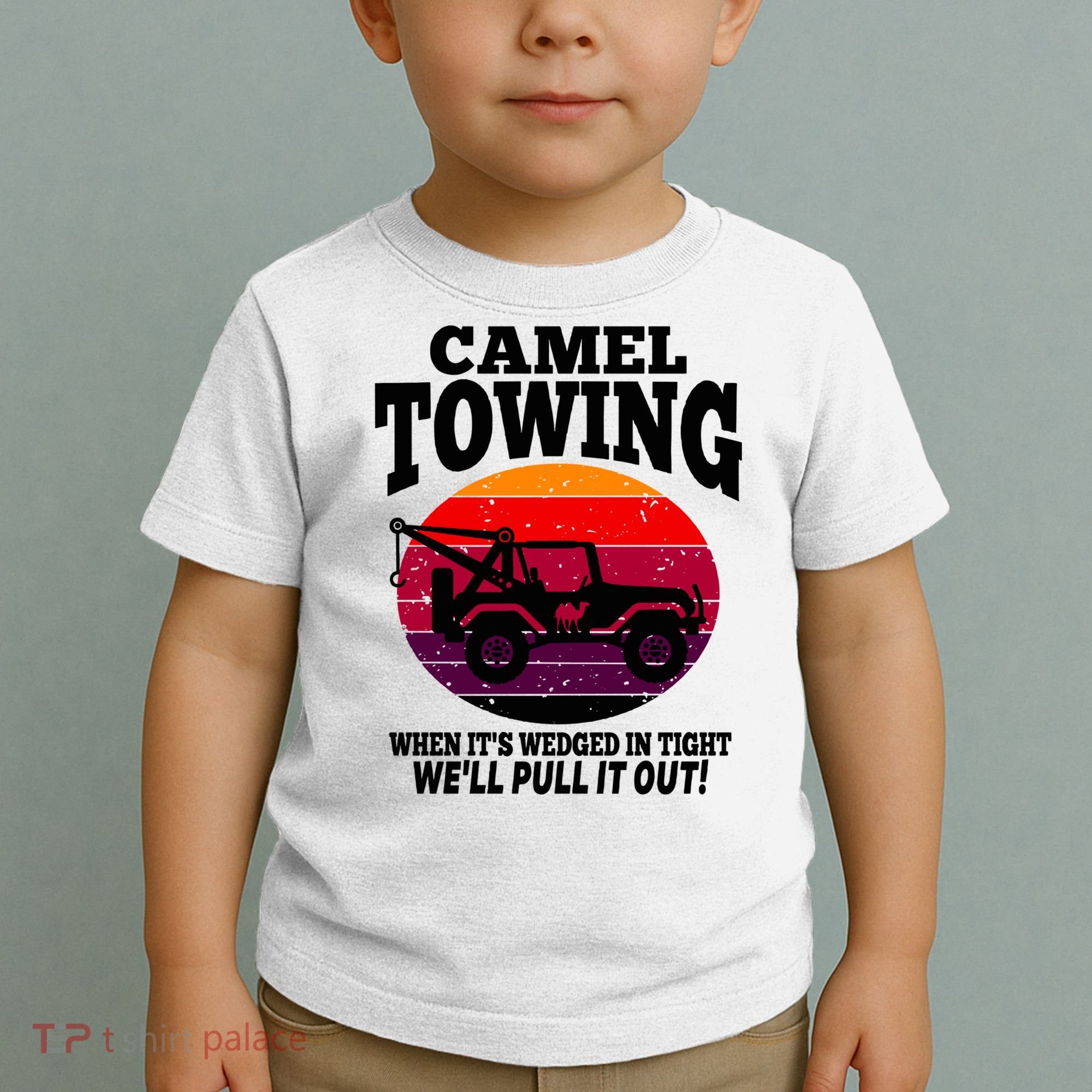 Camel Towing Gift Funny Retro Camel Towing Funny Halloween Gift Toddler T-Shirt