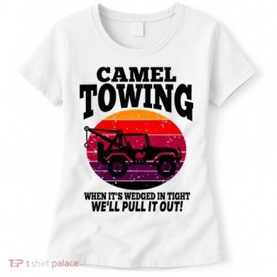 Camel Towing Gift Funny Retro Camel Towing Funny Halloween Gift Women's T-Shirt