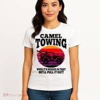 Camel Towing Gift Funny Retro Camel Towing Funny Halloween Gift Women's T-Shirt thumb 4