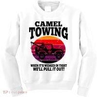 Camel Towing Gift Funny Retro Camel Towing Funny Halloween Gift Kids Sweatshirt thumb 0